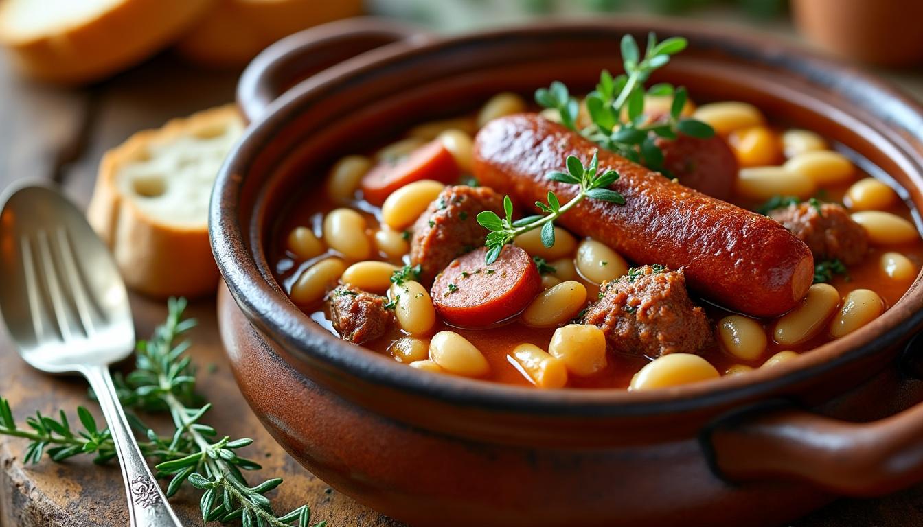 découvrez le cassoulet de castelnaudary de raynal et roquelaure, une expérience culinaire authentique pour les gourmets. savourez ce plat traditionnel, préparé avec des ingrédients de qualité, et laissez-vous séduire par ses saveurs riches et réconfortantes.