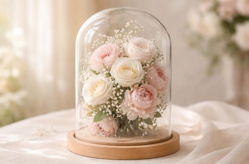 Bouquet éternel sous cloche pour un mariage : un souvenir à chérir pour toujours