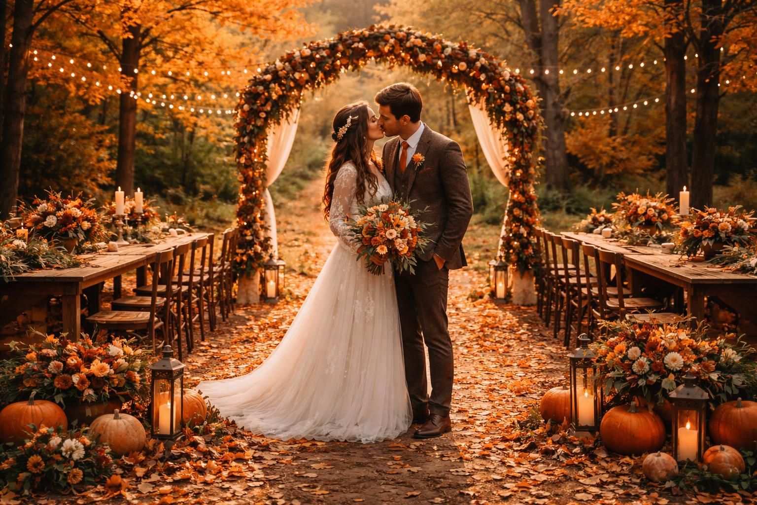 découvrez comment un thème d’automne peut sublimer votre mariage et célébrer l’amour avec chaleur, couleurs et romantisme naturels.