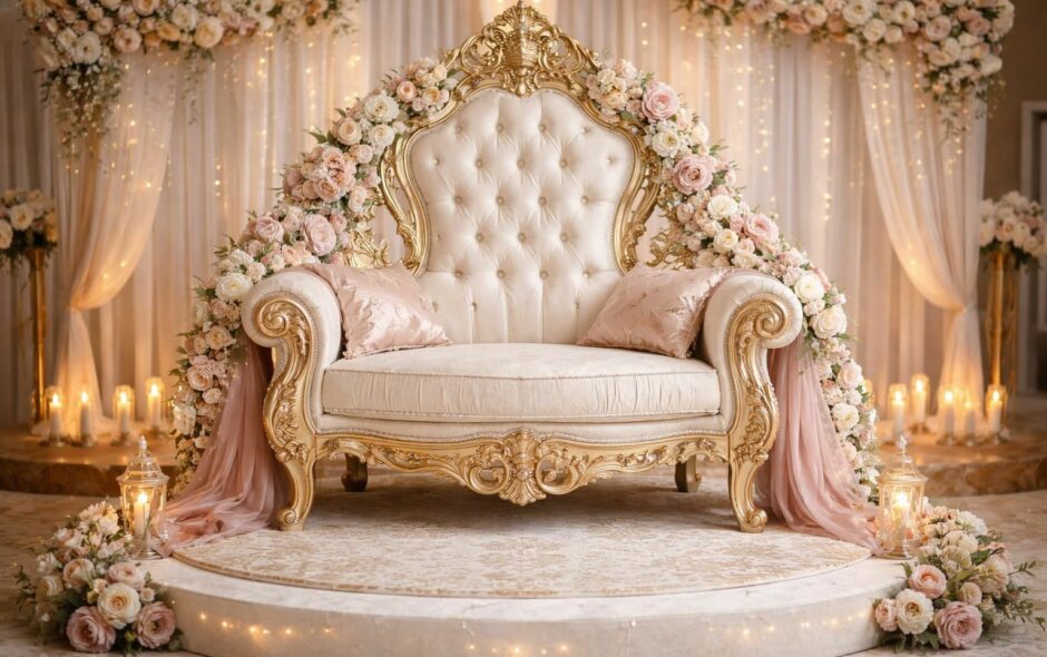 découvrez comment personnaliser votre location de trône pour un mariage afin d'impressionner vos invités avec une décoration unique et élégante.