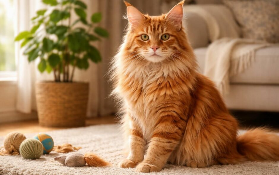 découvrez les particularités et le comportement typique du chat maine coon roux adulte, ses habitudes, son caractère, et comment mieux vivre avec ce compagnon majestueux.