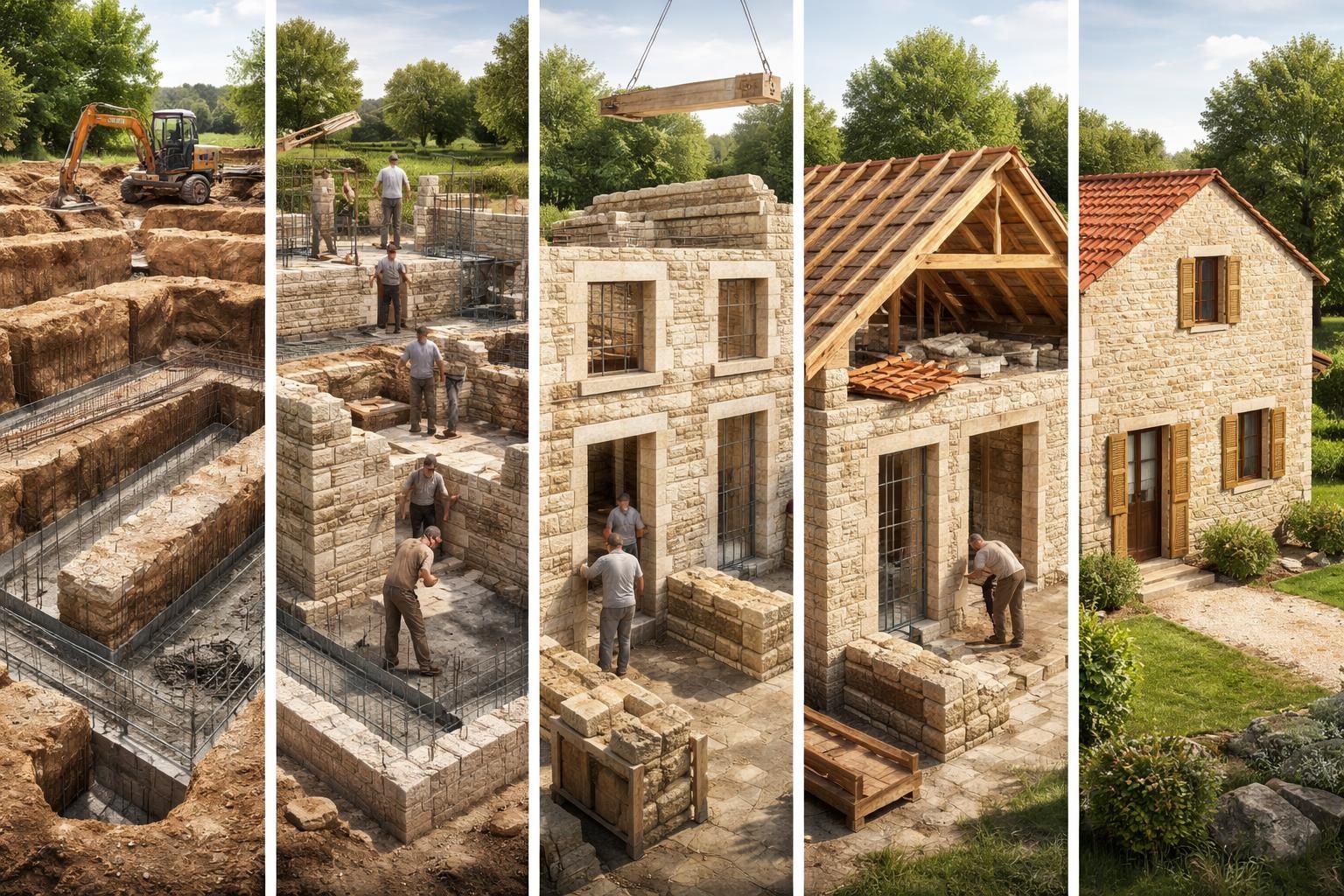 découvrez les étapes essentielles pour construire une maison en pierre de taille, de la préparation du terrain à la finition, pour un projet durable et authentique.