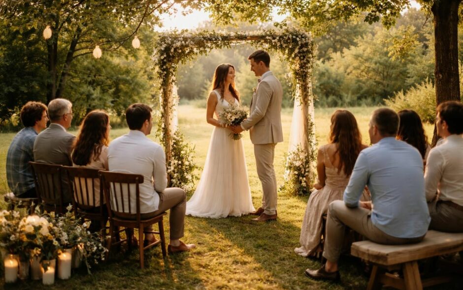 contactez-nous pour organiser un petit mariage entre amis et témoignez de votre amour de manière authentique, entourés de vos proches dans une ambiance chaleureuse et conviviale.