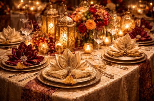 Créez une ambiance magique avec le pliage de serviette oriental pour un mariage