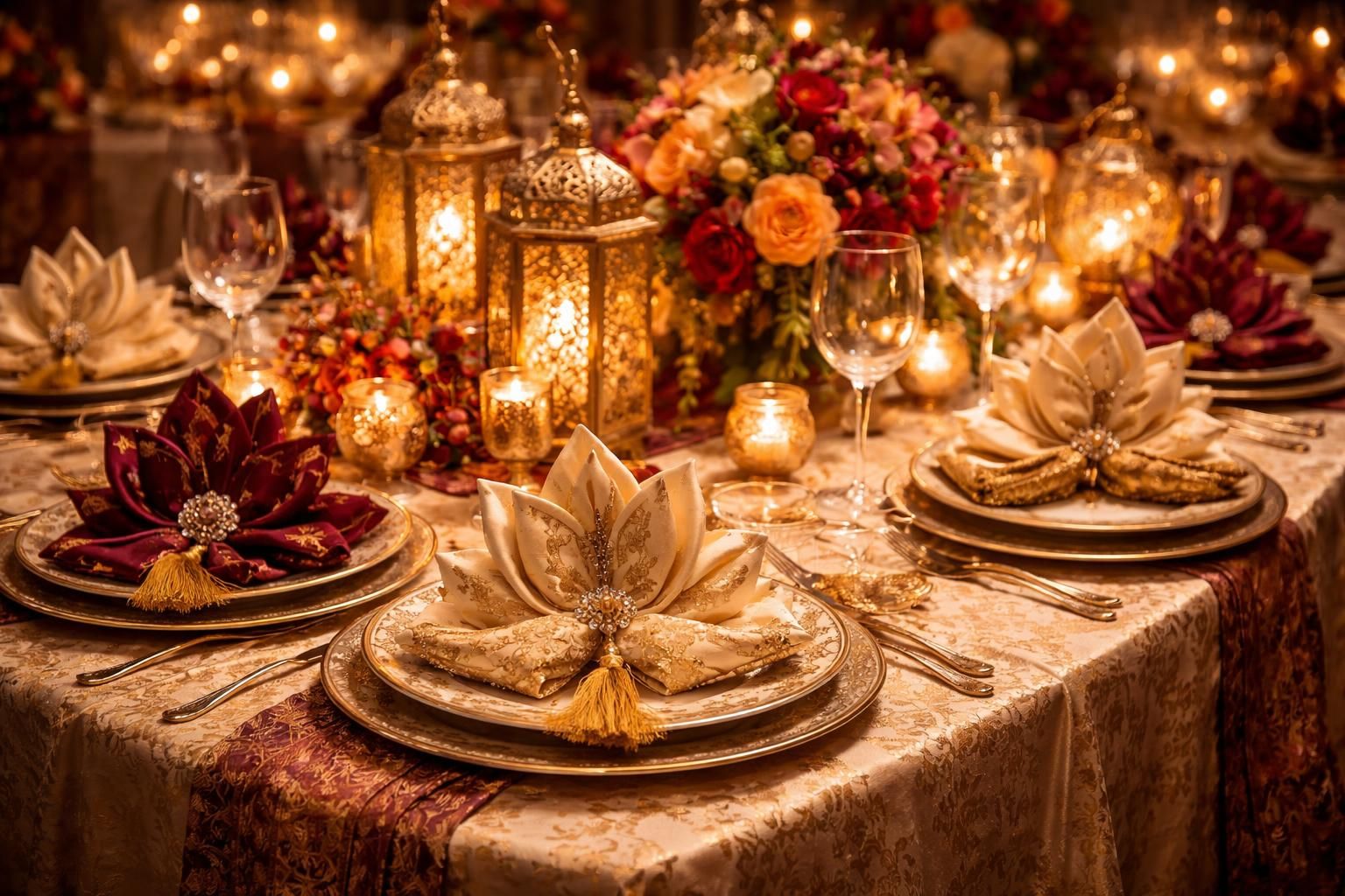 découvrez comment créer une ambiance magique pour votre mariage grâce au pliage de serviette oriental, une touche élégante et raffinée qui émerveillera vos invités.