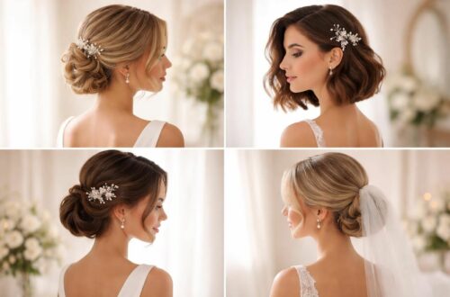 Élégance assurée : les coiffures de mariée sur cheveux carrés pour un mariage moderne