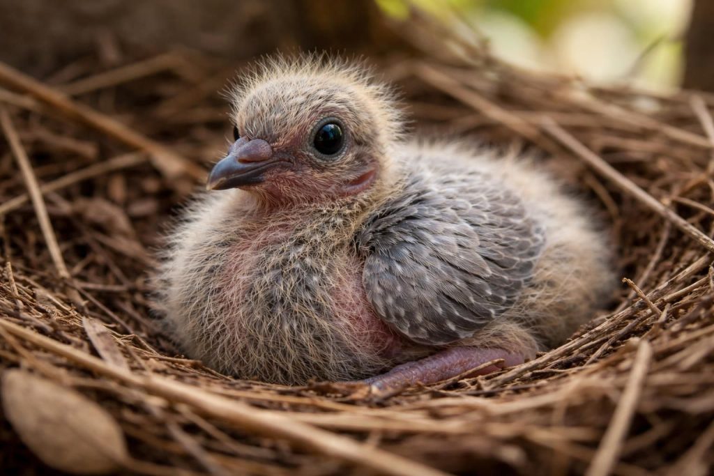 découvrez les étonnants secrets du développement d'un bébé pigeon de 10 jours et observez à quoi il ressemble avant d'atteindre sa maturité.
