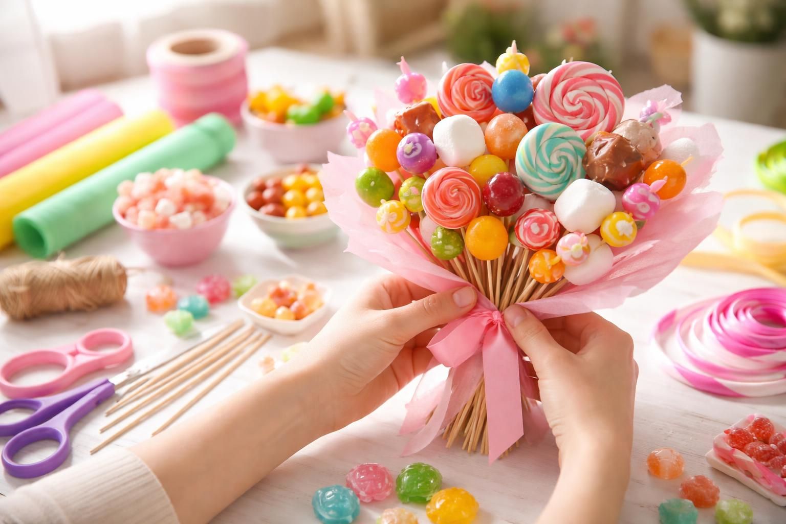 découvrez comment fabriquer un bouquet de bonbons facilement grâce à notre guide complet pour les débutants. idées créatives et astuces pour un cadeau sucré réussi.