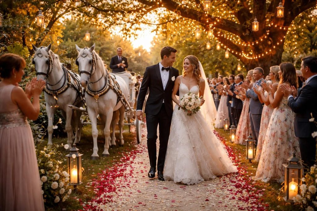 découvrez des idées originales pour l'arrivée des mariés et créez un moment magique inoubliable lors de votre mariage.