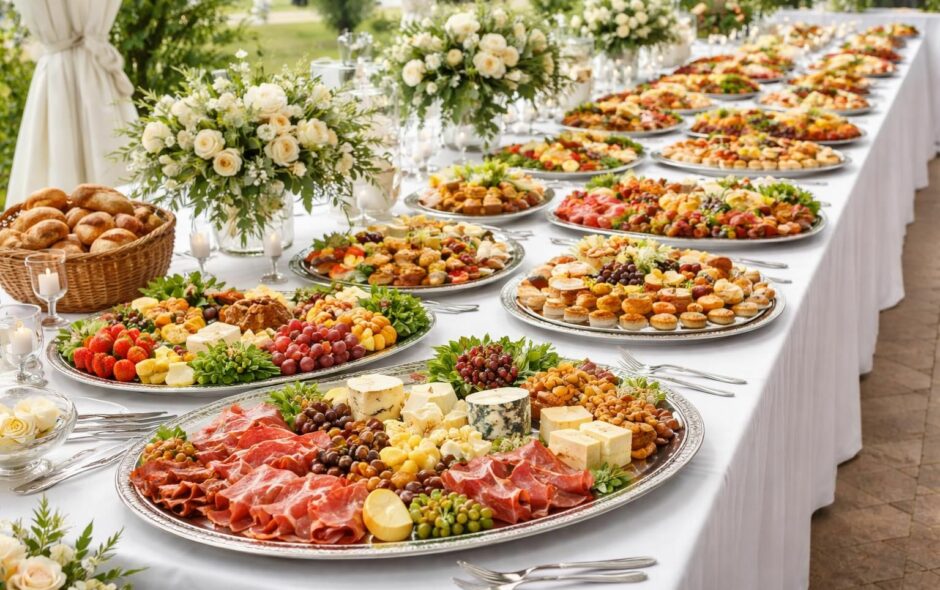 découvrez comment déterminer la quantité idéale de plats pour un buffet froid destiné à 50 personnes lors d'un mariage, afin d'assurer la satisfaction de vos invités.