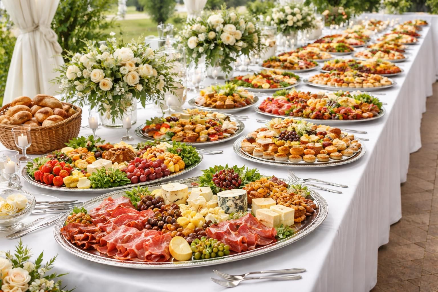 découvrez comment déterminer la quantité idéale de plats pour un buffet froid destiné à 50 personnes lors d'un mariage, afin d'assurer la satisfaction de vos invités.
