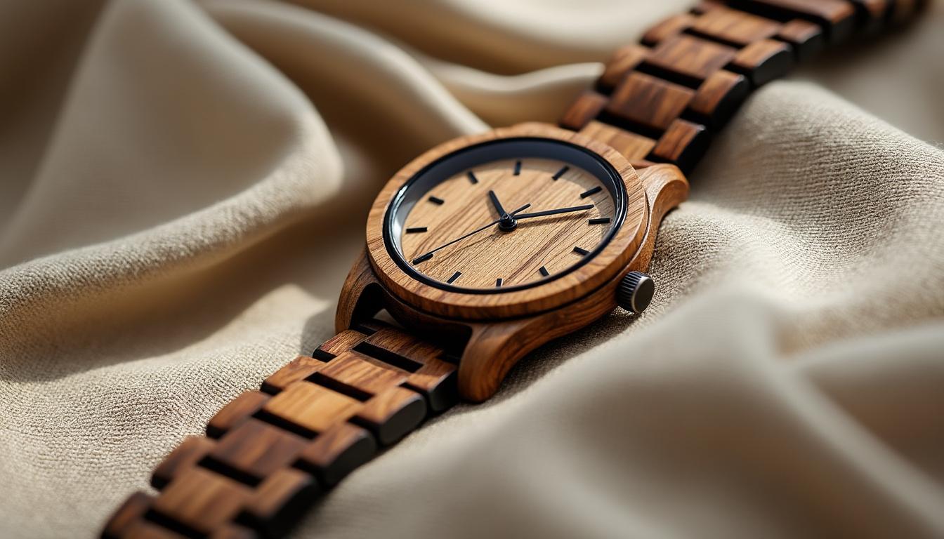 découvrez la montre en bois automatique pour homme, un accessoire alliant élégance et respect de l'environnement. fabriquée à partir de matériaux durables, cette montre chic s'adapte à tous les styles tout en affirmant votre engagement pour la planète.