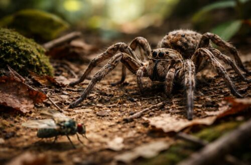 Les comportements de chasse des lycosidae spider révélés