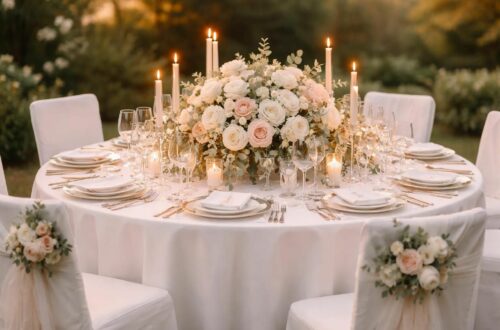 Les meilleures décorations florales pour une table ronde pour un mariage inoubliable