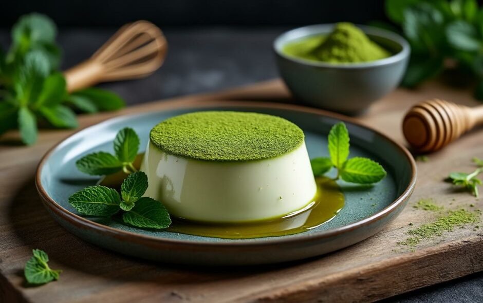 découvrez les secrets de la panna cotta au thé matcha, une délicieuse création qui allie la douceur crémeuse de la panna cotta à l'arôme unique du matcha. apprenez à réaliser ce dessert raffiné qui ravira vos papilles et impressionnera vos invités.
