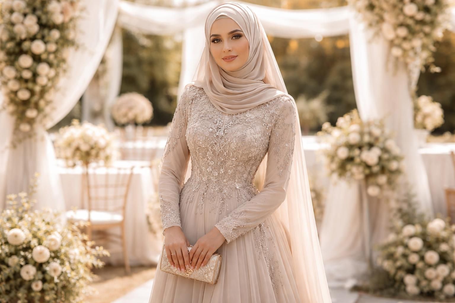 découvrez comment choisir une tenue élégante et confortable pour femme voilée lors d'un mariage, alliant style et respect des traditions.