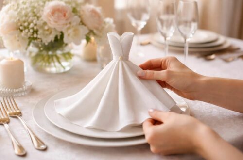 Tuto pliage de serviette en robe pour un mariage : De l&rsquo;élégance à portée de main
