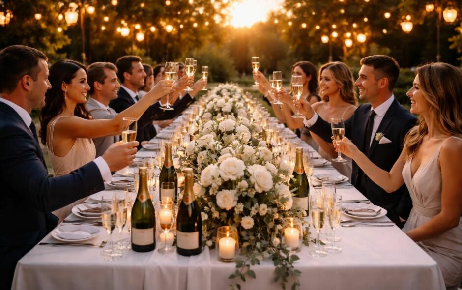 découvrez combien de bouteilles de champagne prévoir par personne pour un mariage parfait et éviter le gaspillage tout en assurant la fête.