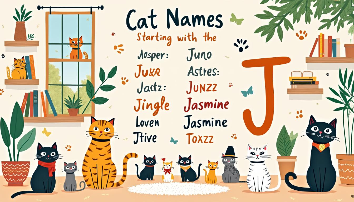 découvrez notre liste originale de noms de chat et chatte en j pour une aventure féline unique et pleine de charme.