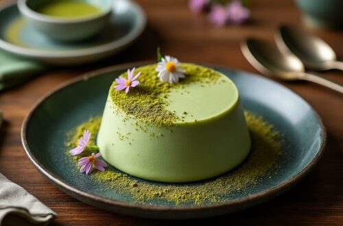 Vos convives seront conquis par cet entremet au thé matcha crémeux et délicieux