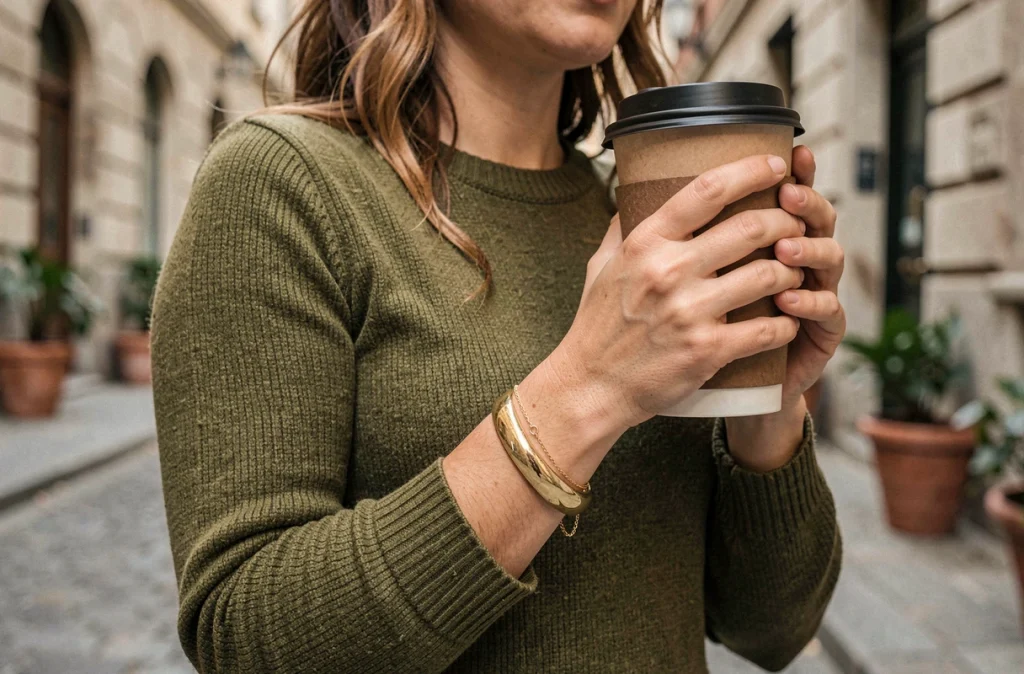 Bracelet or jonc porté en superposition dans la rue, conseils pour l'entretenir au quotidien sans l'abîmer